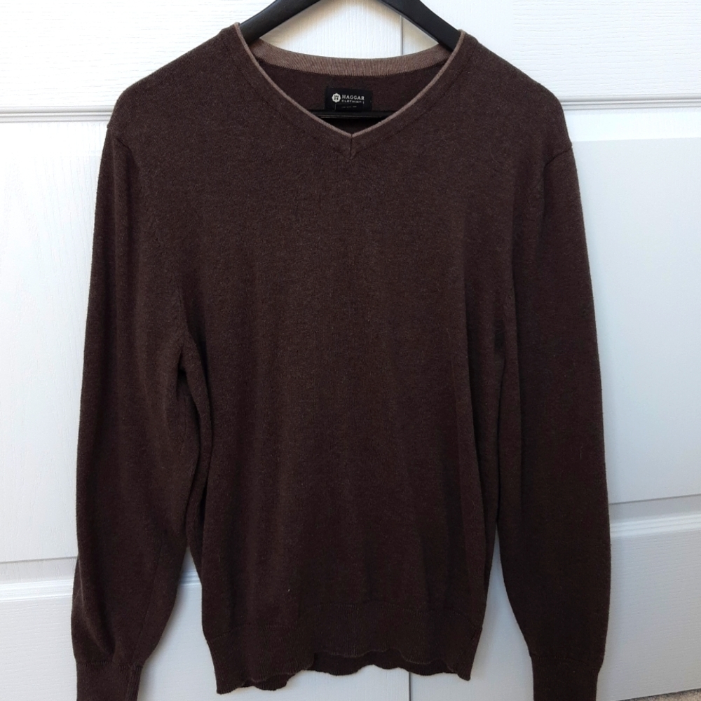Haggar - V Neck Sweater (Brown)